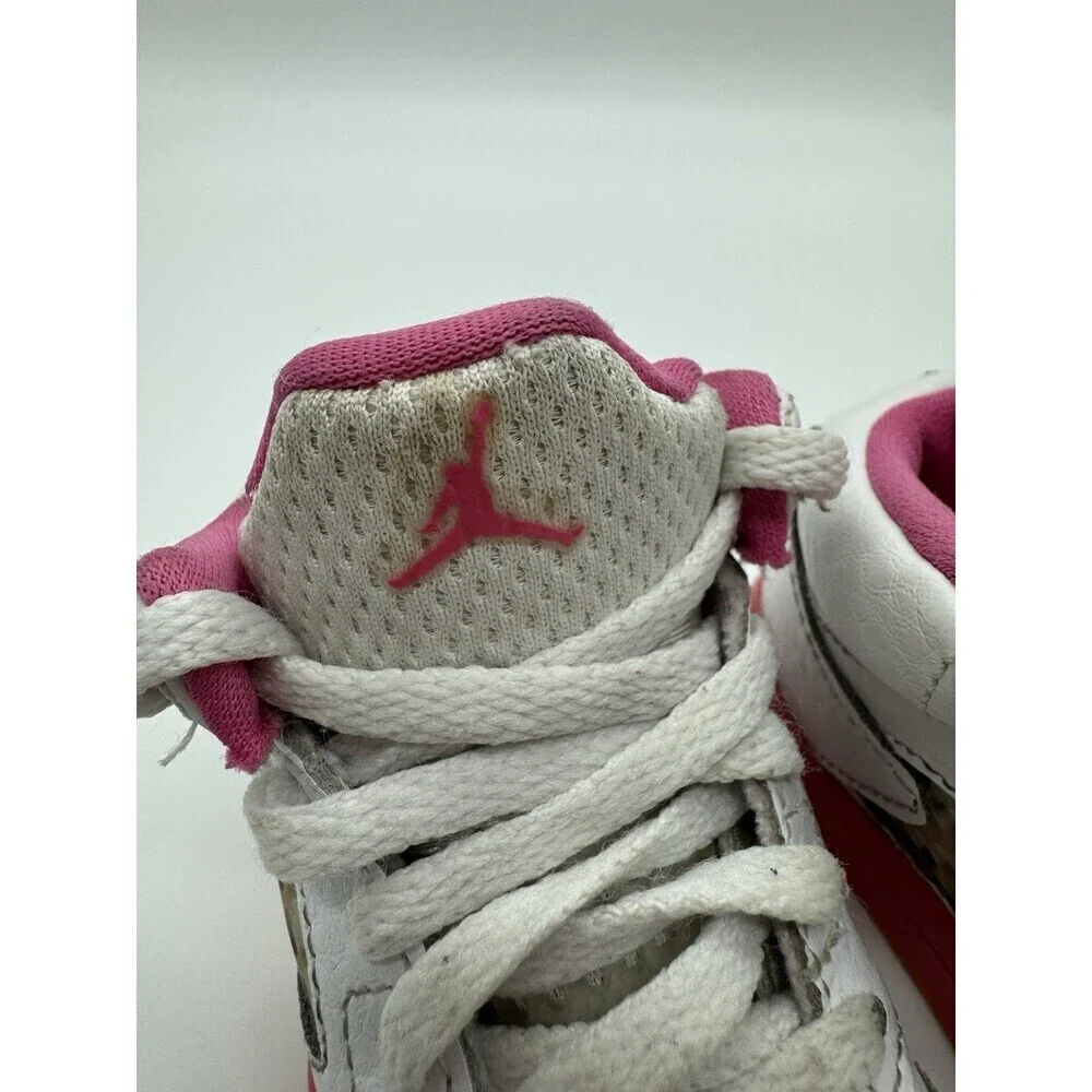 Air Jordan 5 Retro Sneaker Toddler US 4C Kid's Pink Orange 725172-168 Nike